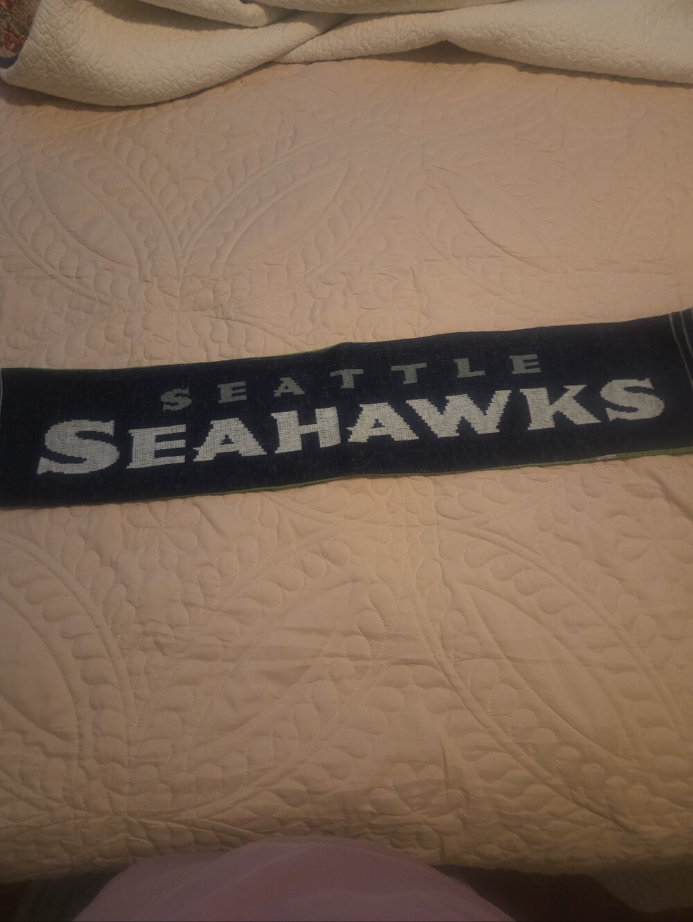 Official NFL Seattle Seahawks Knit Scarf - Blue/Green Fringe Winter Scarf.